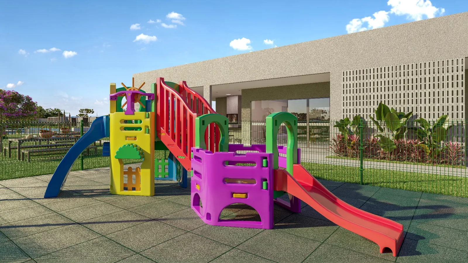 Playground colorido do Gran Terrazo para crianças